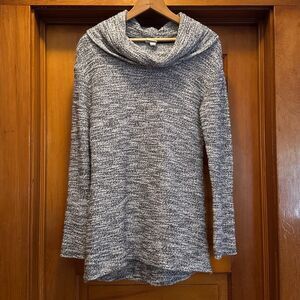Merona Cowl Neck Black White Boucle Sweater Women’s US Small